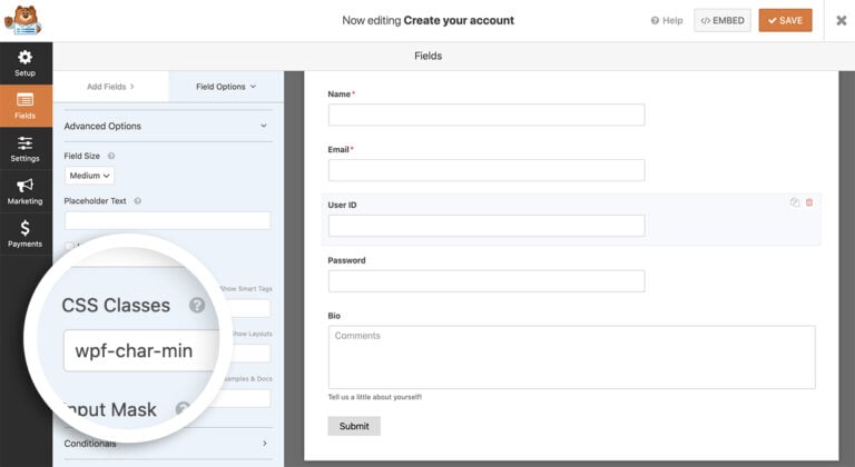 how-to-set-a-minimum-number-of-characters-on-a-text-form-field