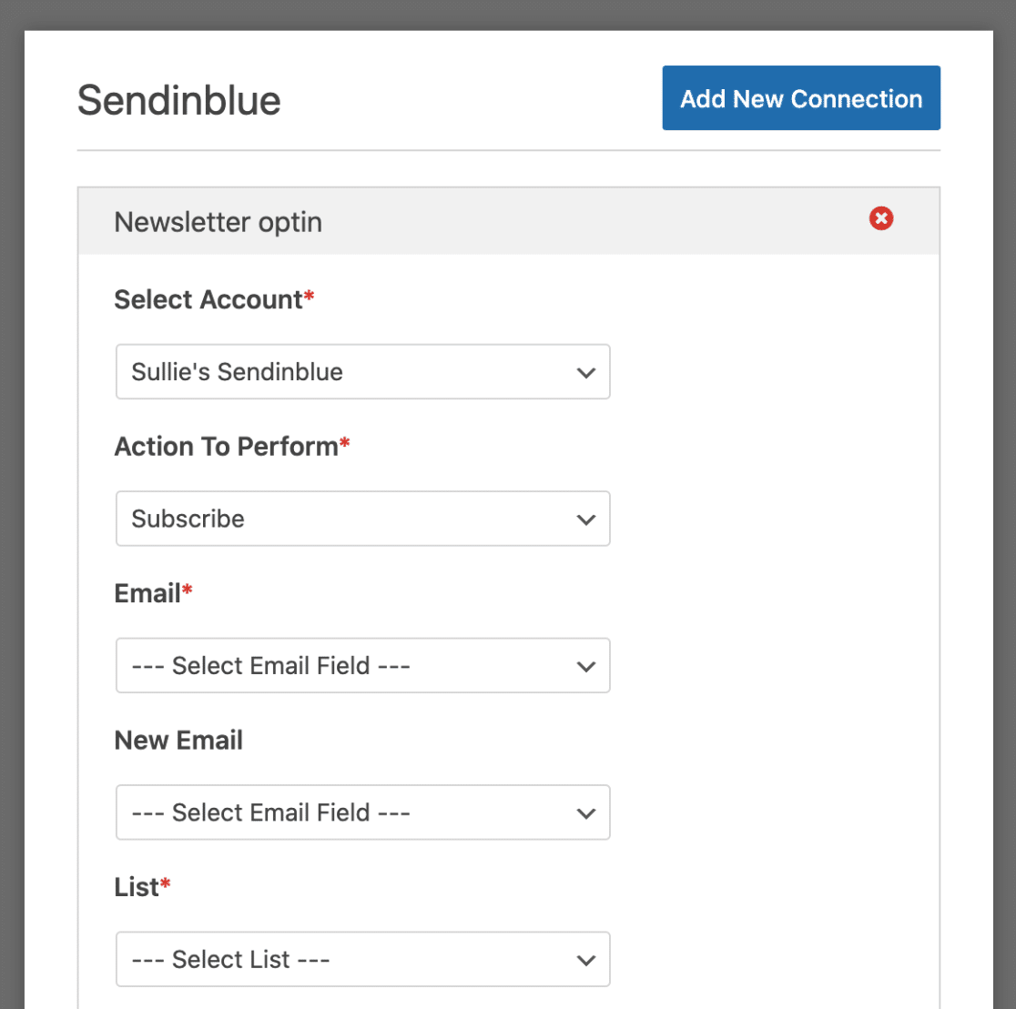 Mapping Sendinblue And WPForms Fields