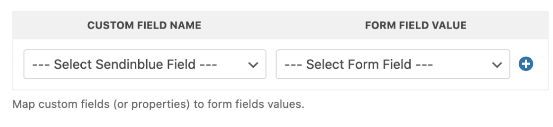 Custom Sendinblue fields