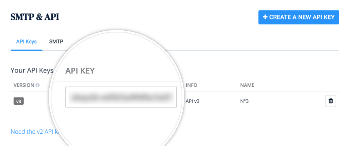 API Key on Sendinblue