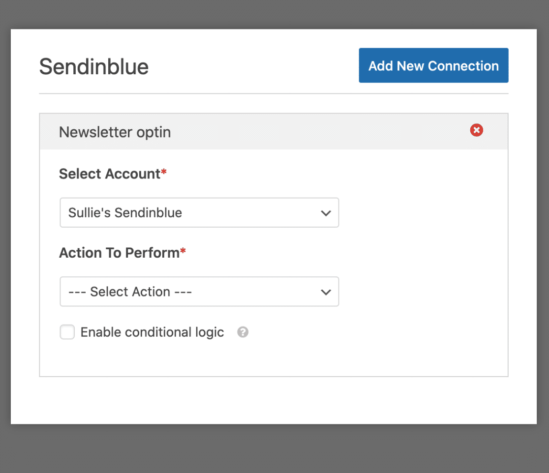 Sendinblue configuration settings
