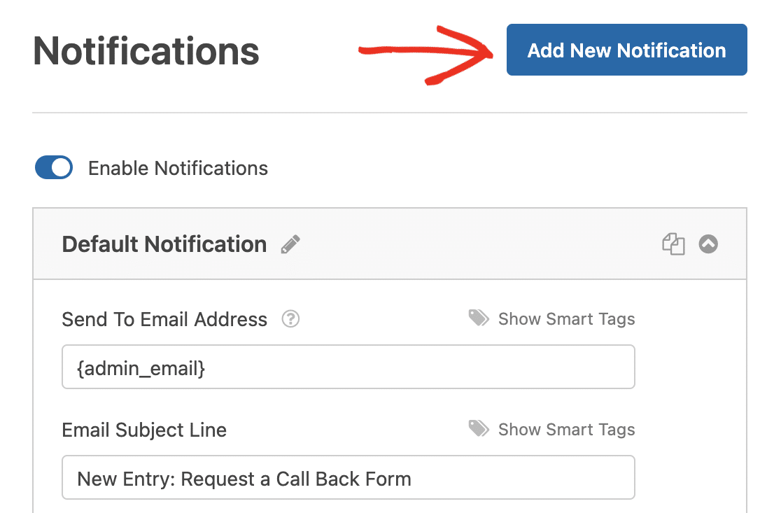 Adding a new email notification
