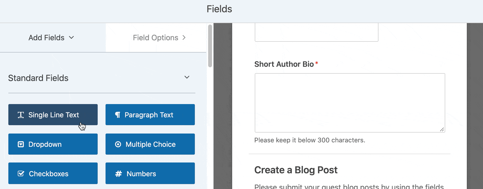 Add custom field to guest post form