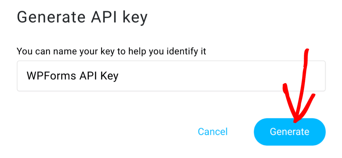 Generate API key for WordPress