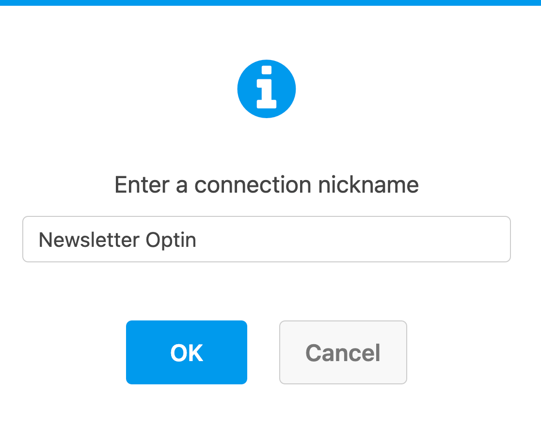 Adding a nickname to your GetResponse form connection