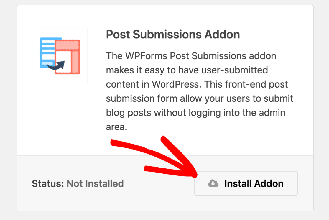 Post Submissions addon