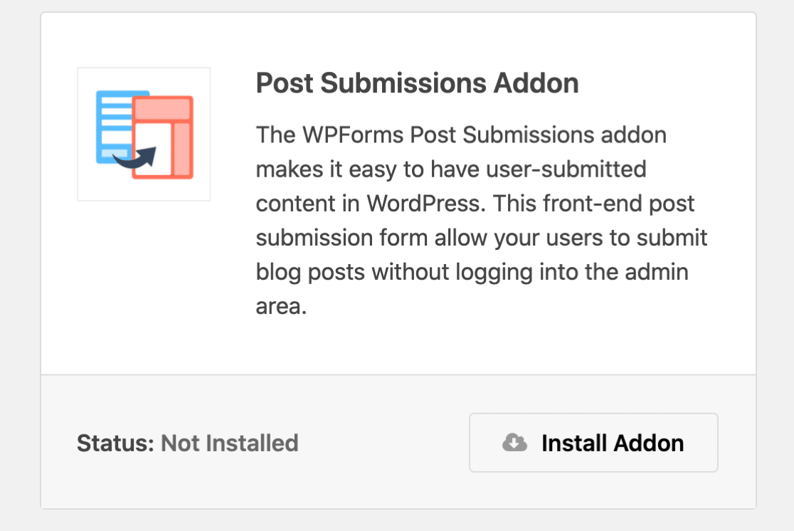WPForms Post Submissions addon