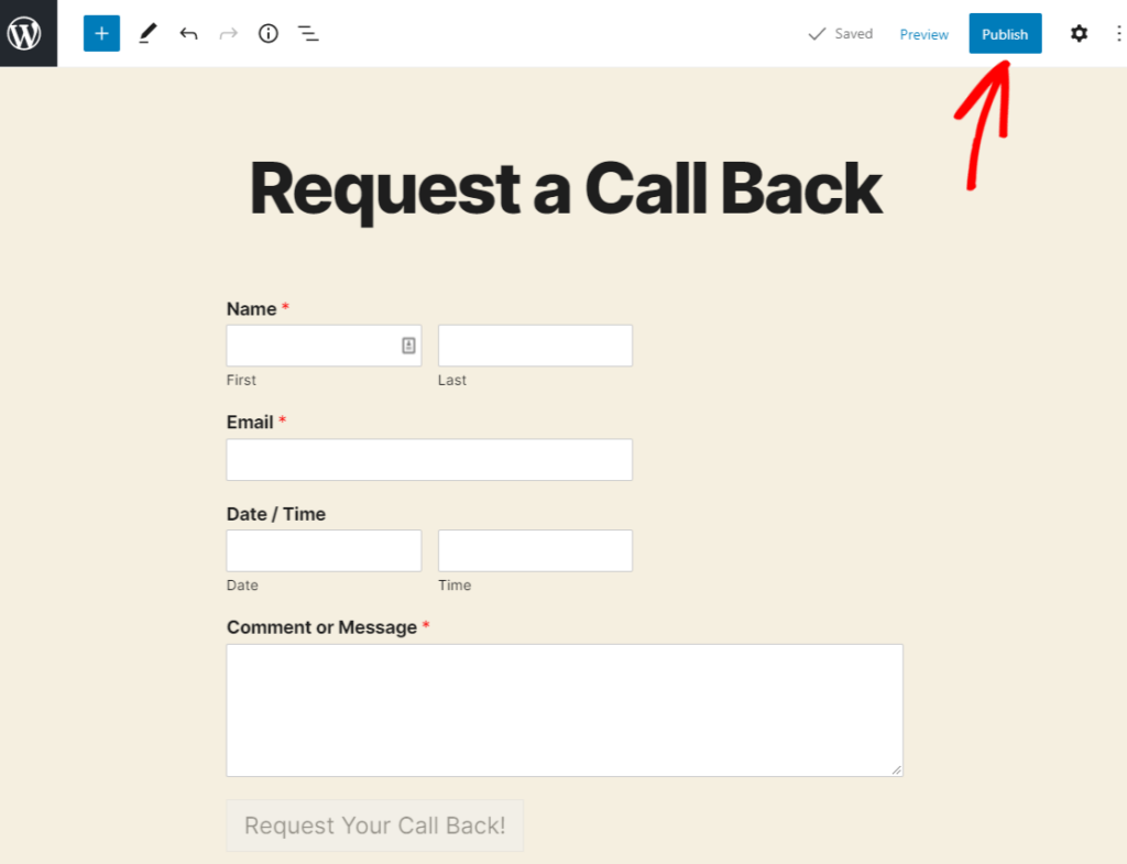 How To Make A Request A Call Back Form In WordPress