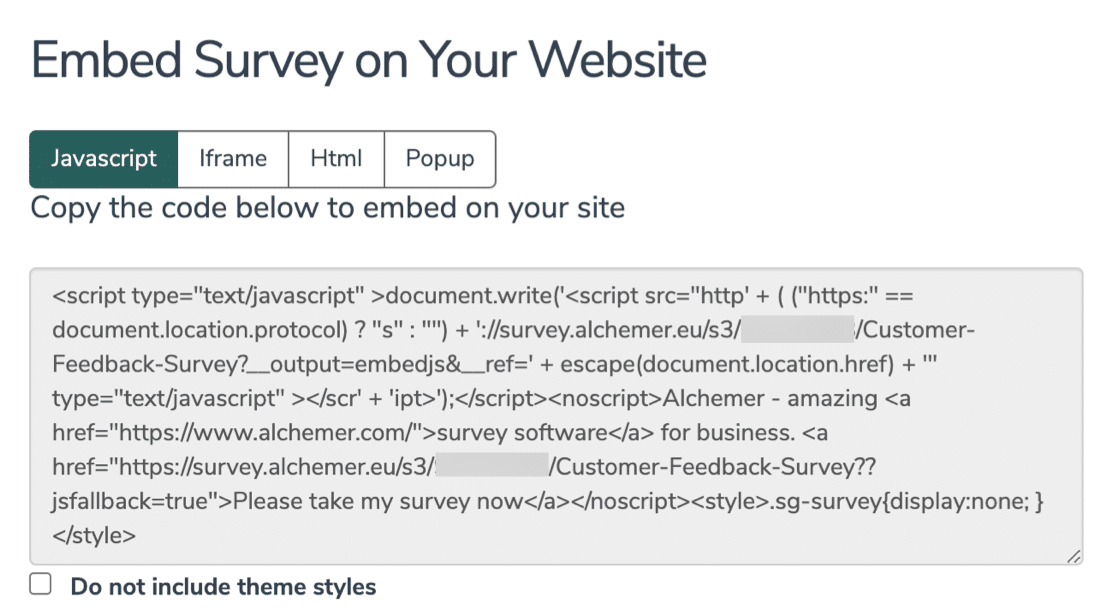 Embed survey in WordPress from Alchemer