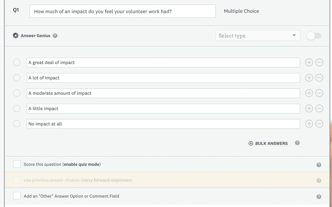 Edit a question in SurveyMonkey