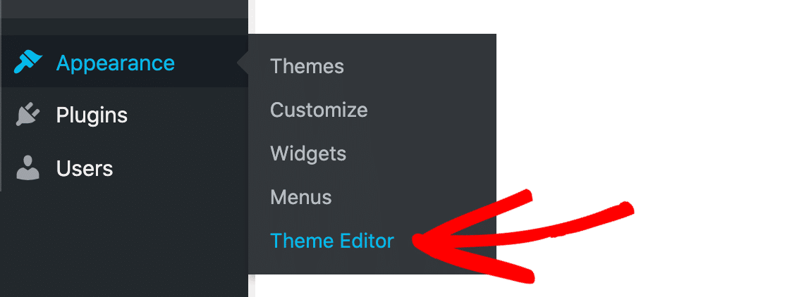 WordPress theme editor