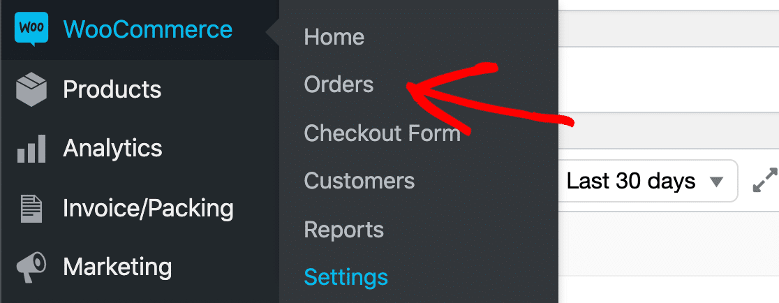 WooCommerce orders