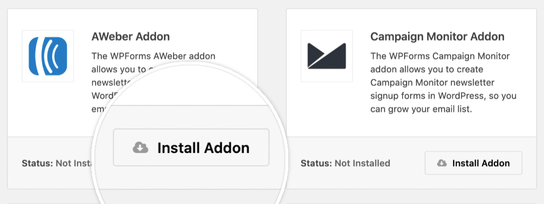 Install addon in WPForms