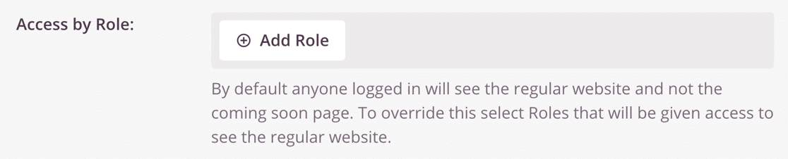 Bypass coming soon page by WordPress user role