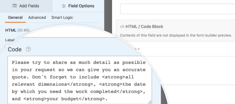 How to Add Extra Text and Descriptions to Forms image.