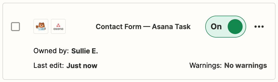 A WPForms-Asana zap