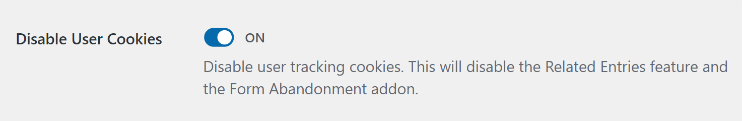 Disable user cookies