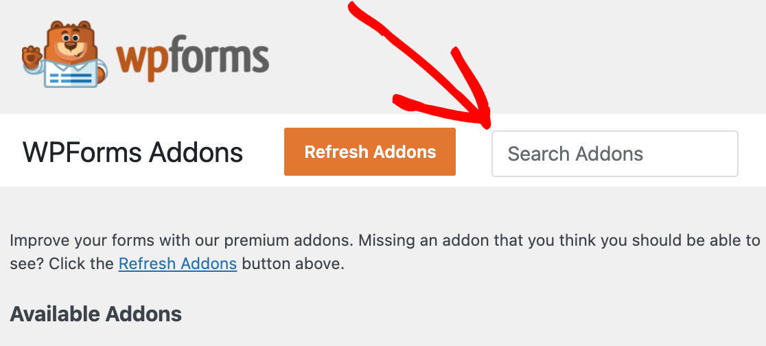 Search Addons WPForms