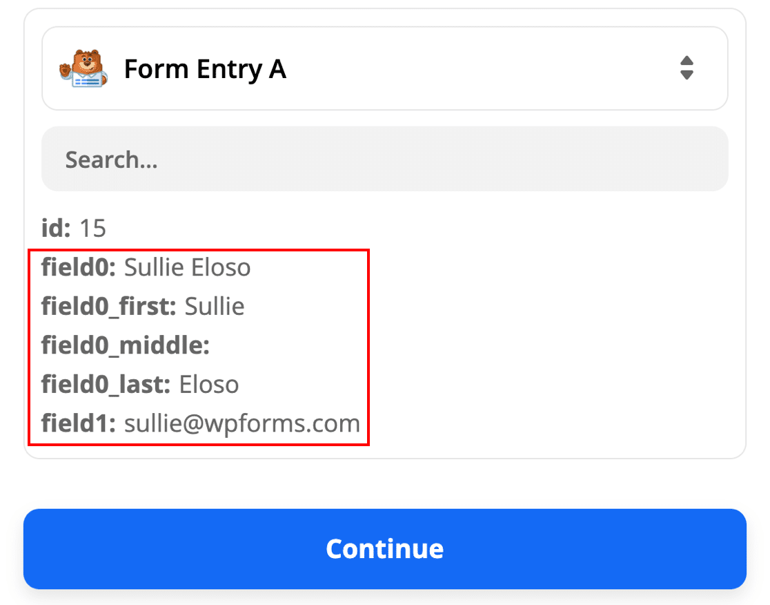 WordPress SendFox form entry