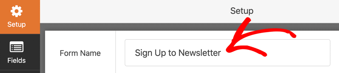SendFox WordPress newsletter signup form name