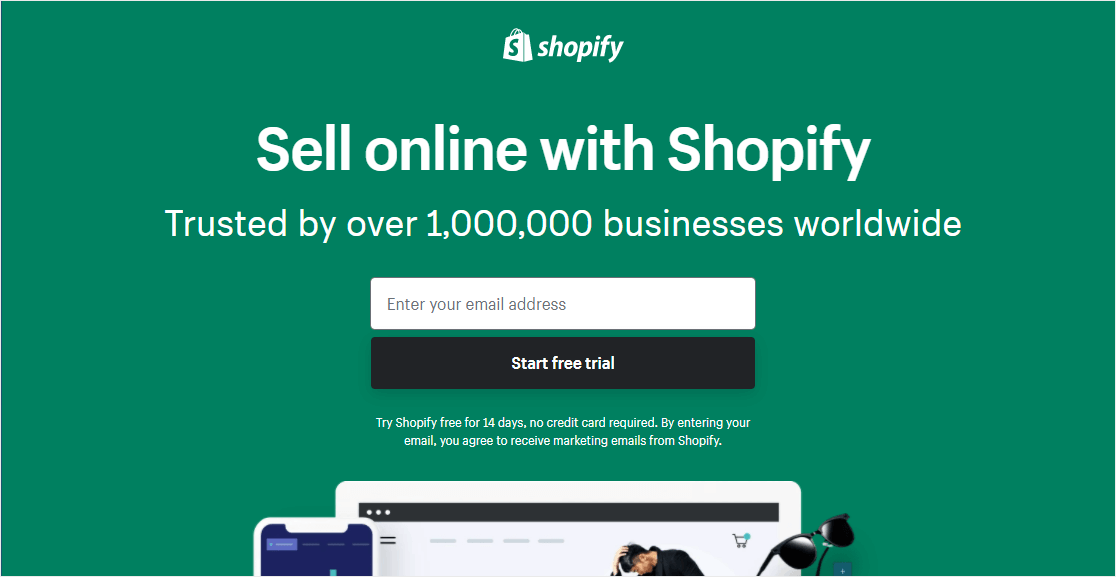 shopify homepage