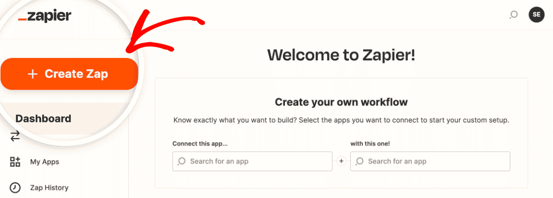 Creating a zap in Zapier