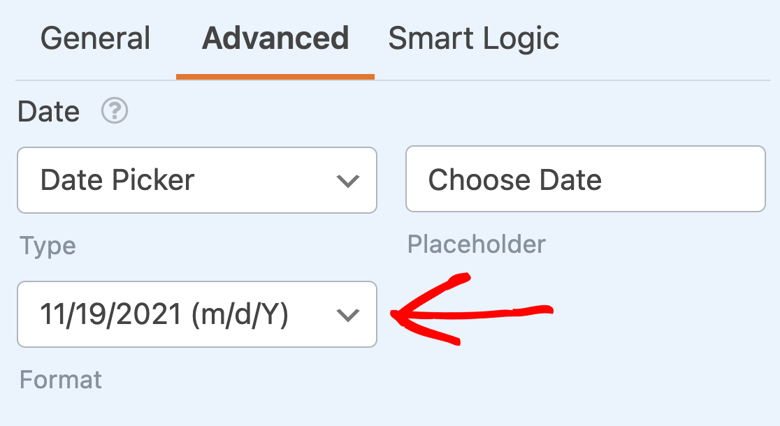 Setting the Date field format