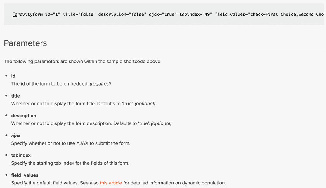 How to use a Gravity Forms shortcode