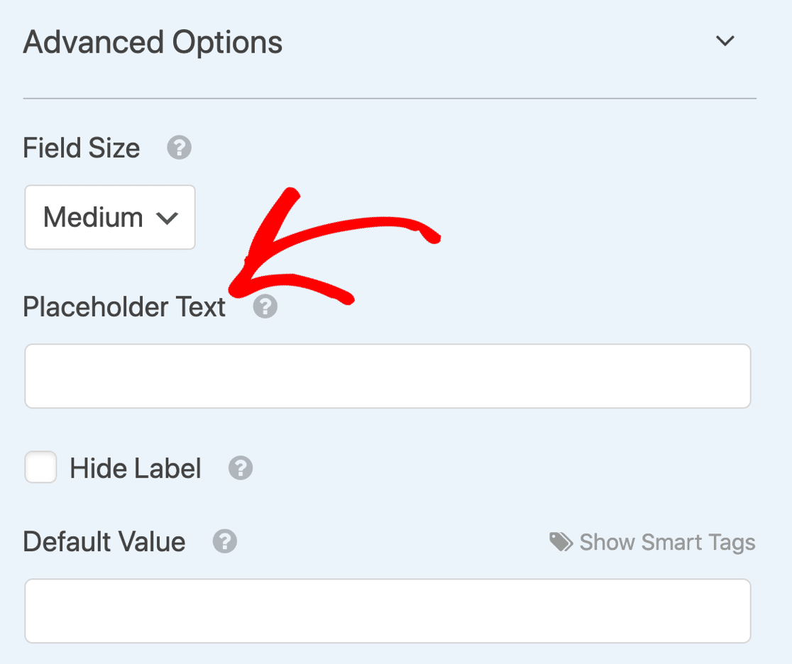 Set placeholder text on WordPress form