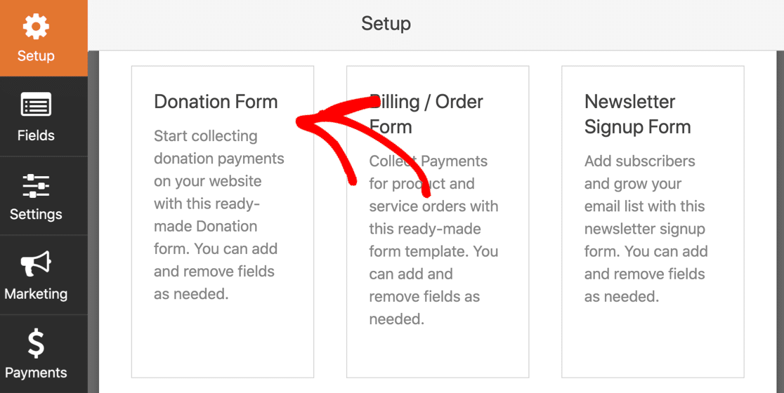 WordPress recurring payments form template