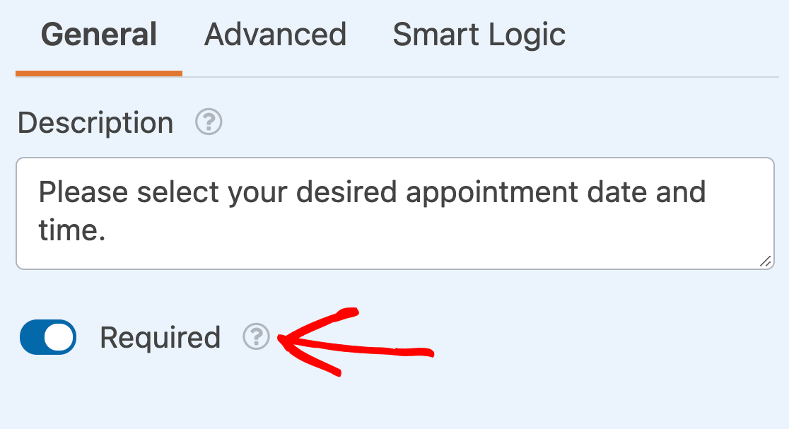 Requiring the Date / Time field