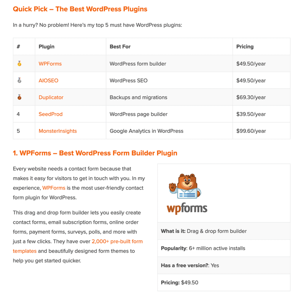 showcases wpforms