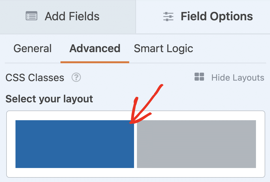 Putting a field in the left-hand column of a two-column layout