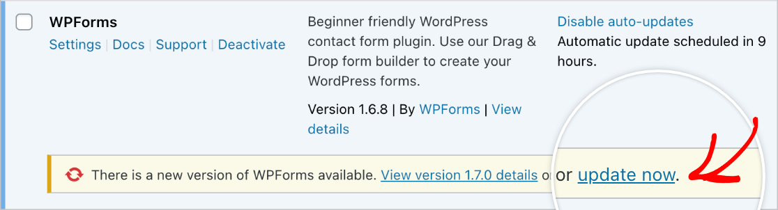 Updating WPForms