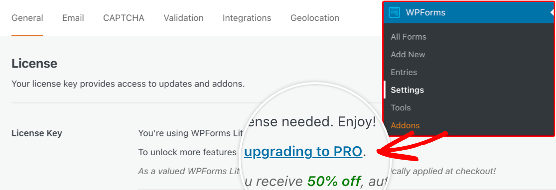 Upgrading from WPForms Lite