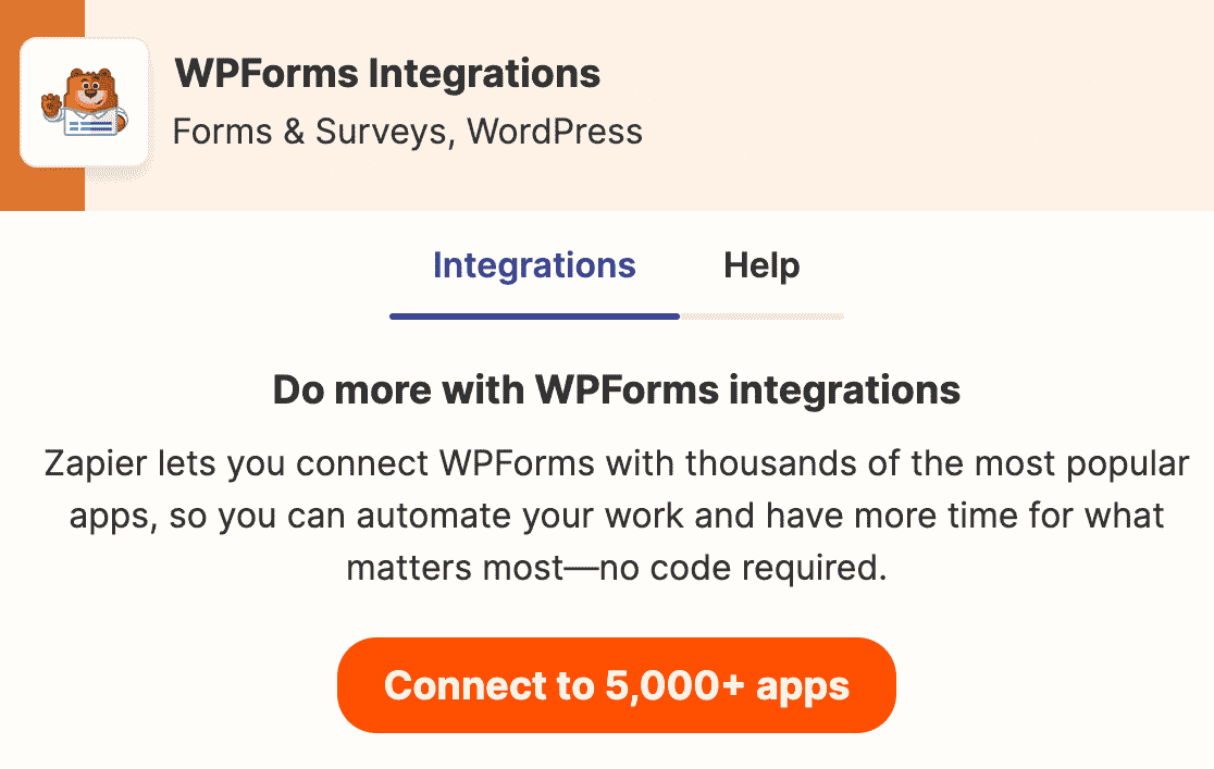 WPForms Zapier integration