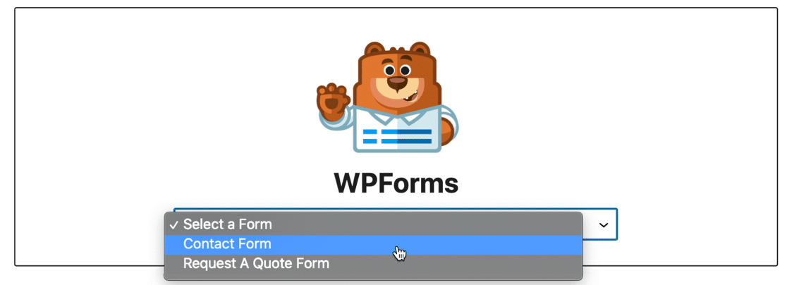 WPForms Lite block