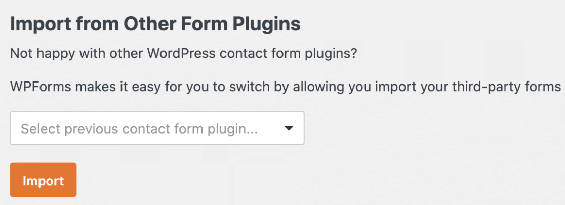 Import form from other plugin