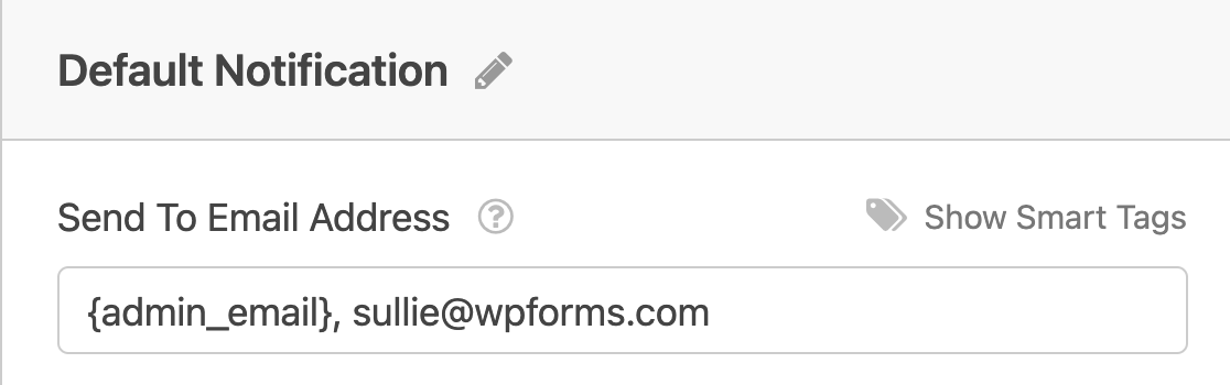 Adding multiple send to email addresses for an email notification