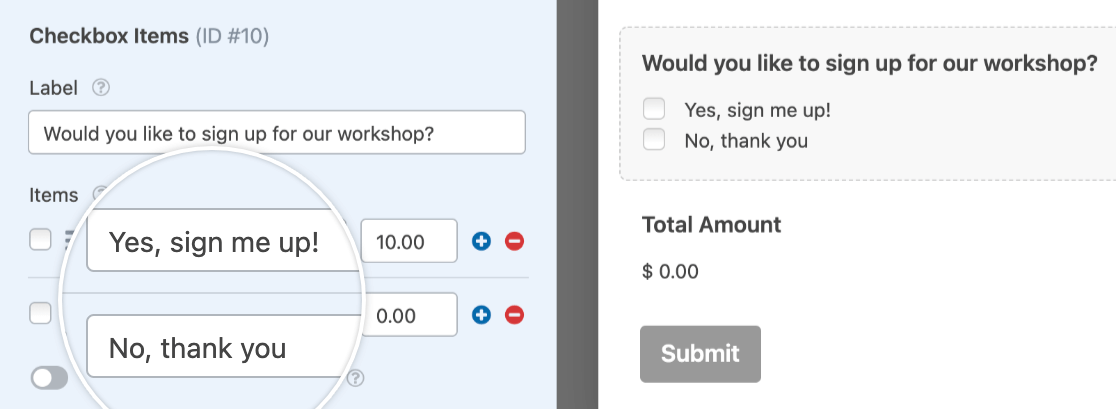 Creating a Checkbox Items field to use with a conditional logic rule for PayPal Standard payments
