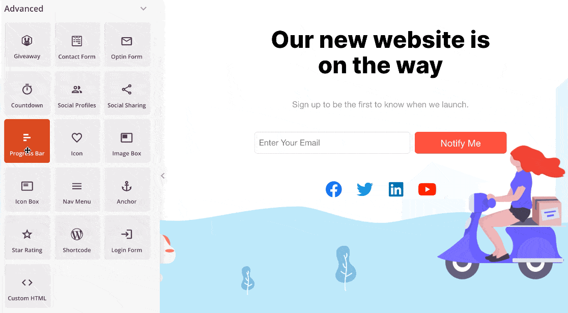 Hide your site until it's ready with a progress bar