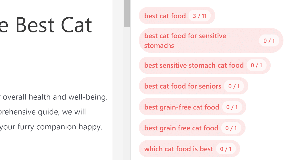 RankMath suggested terms