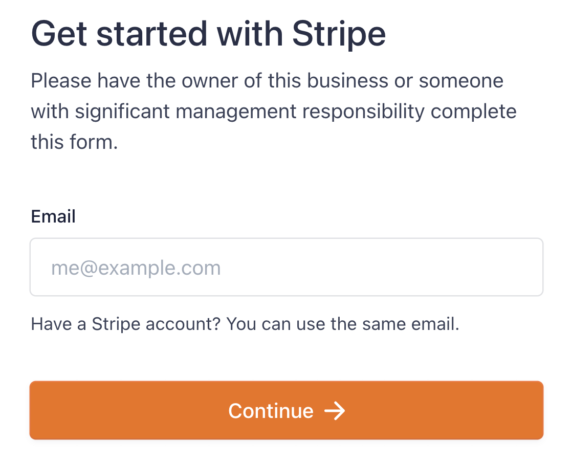 Stripe Connect wizard