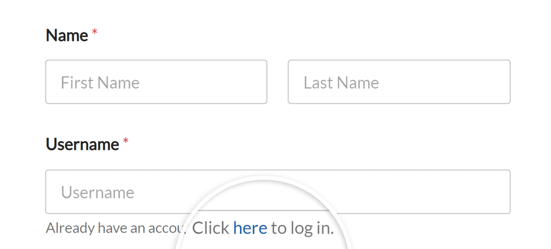 An example of the {url_login} Smart Tag on the frontend