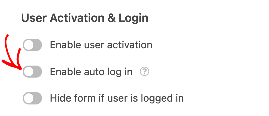 enable auto log in