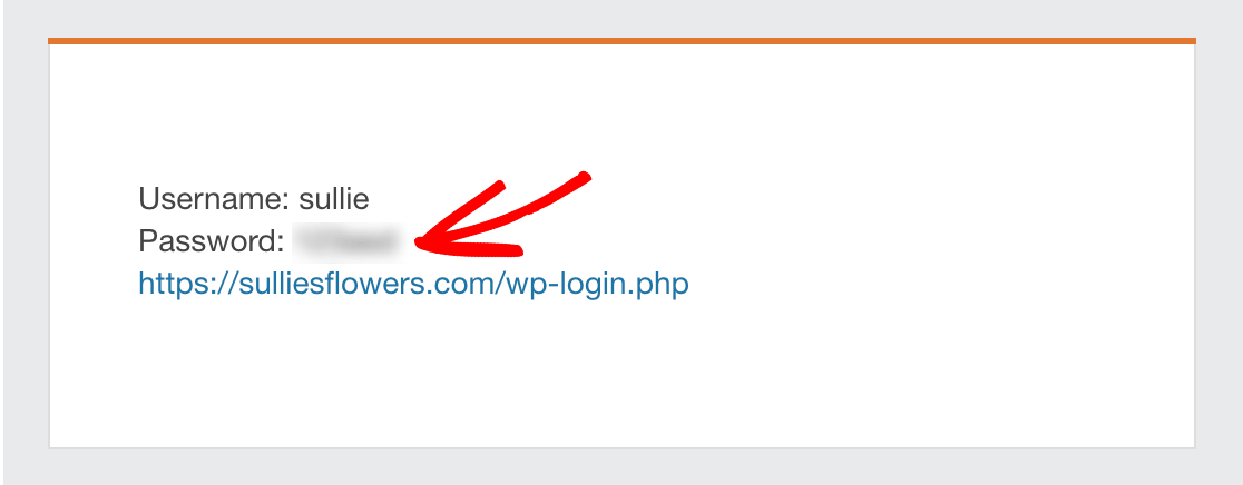 A user's password inserted into an email using the {user_registration_password} Smart Tag