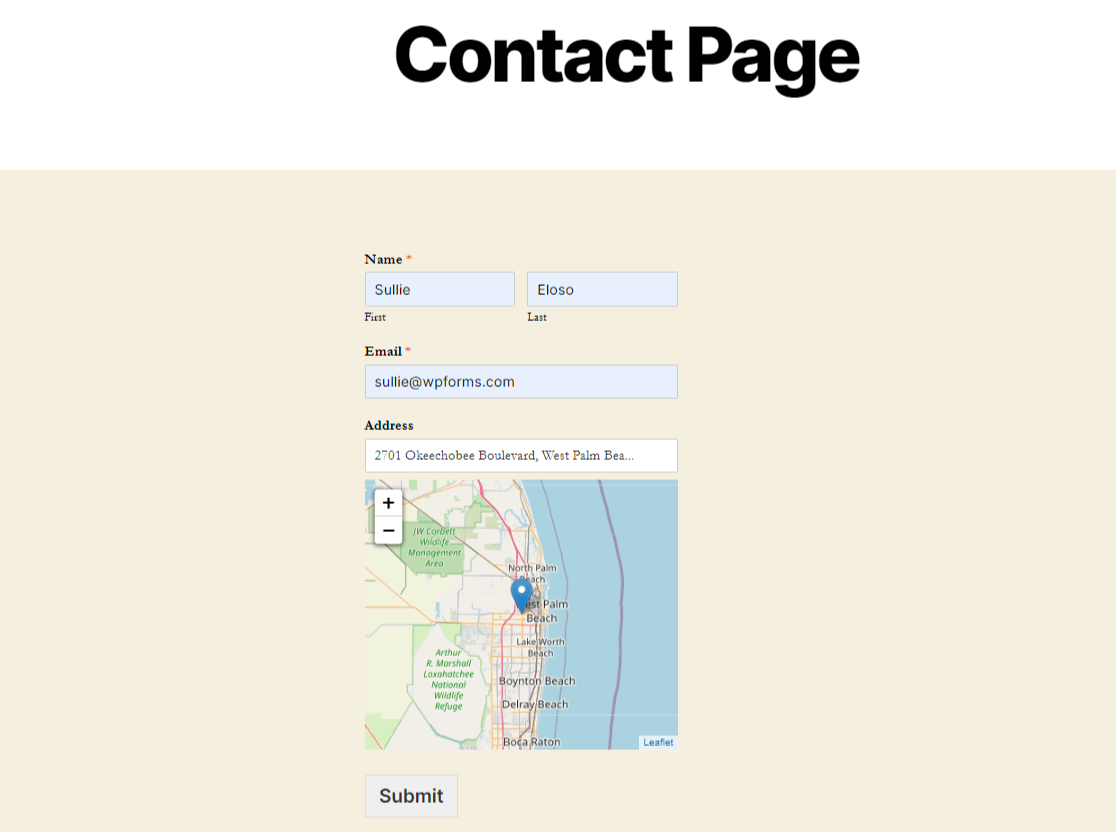 contact form with a map (1)