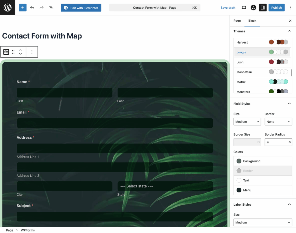 地図プレビュー付きのお問い合わせフォーム