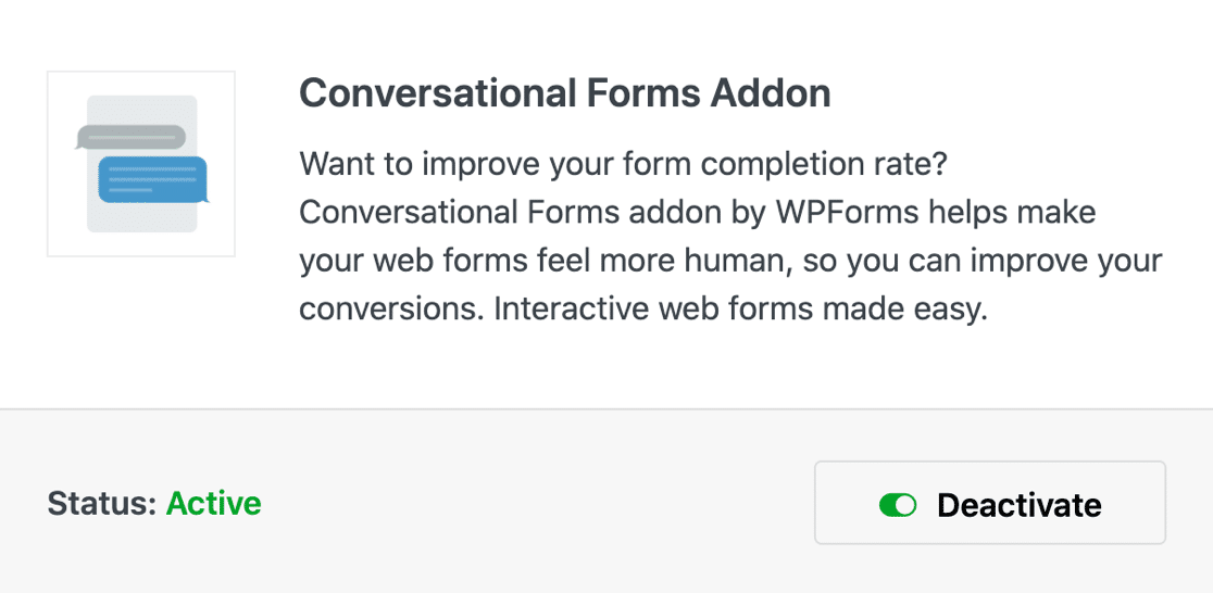 WPForms conversational forms addon