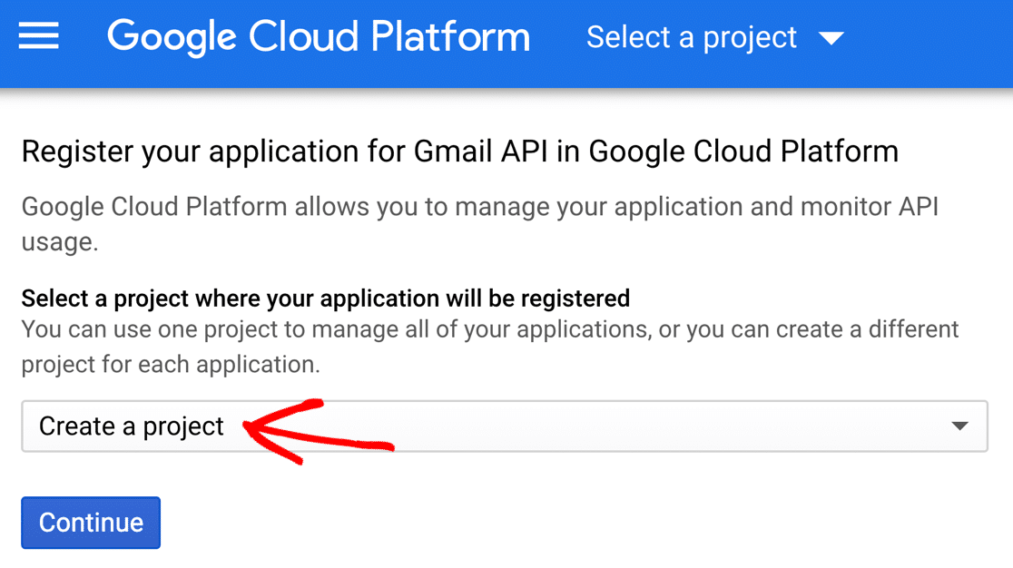 Create a Project in Google Cloud